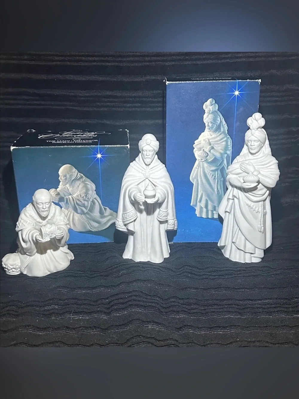 Vintage 1980's Avon Nativity Collectibles “The Magi”Porcelain Figurines